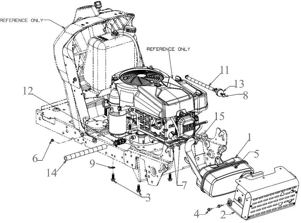 Engine Accessories Diagram and Parts List for 439-42 (13AB775S345)(2020) Yard Machines Lawn Tractor